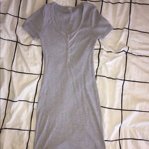American Apparel Grey Body Con Dress